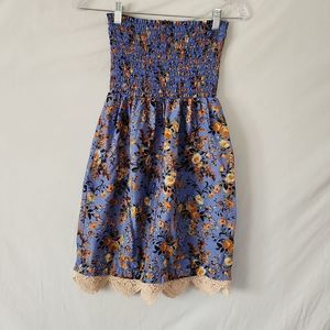 Audrey, medium, blue floral